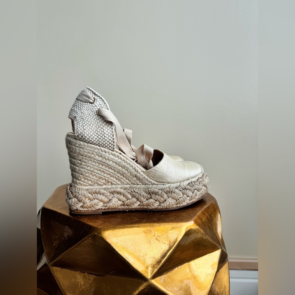 Paloma Barcelo Espadrille Platform Wedge Sandals, Size 9.5 - Picture 3 of 15